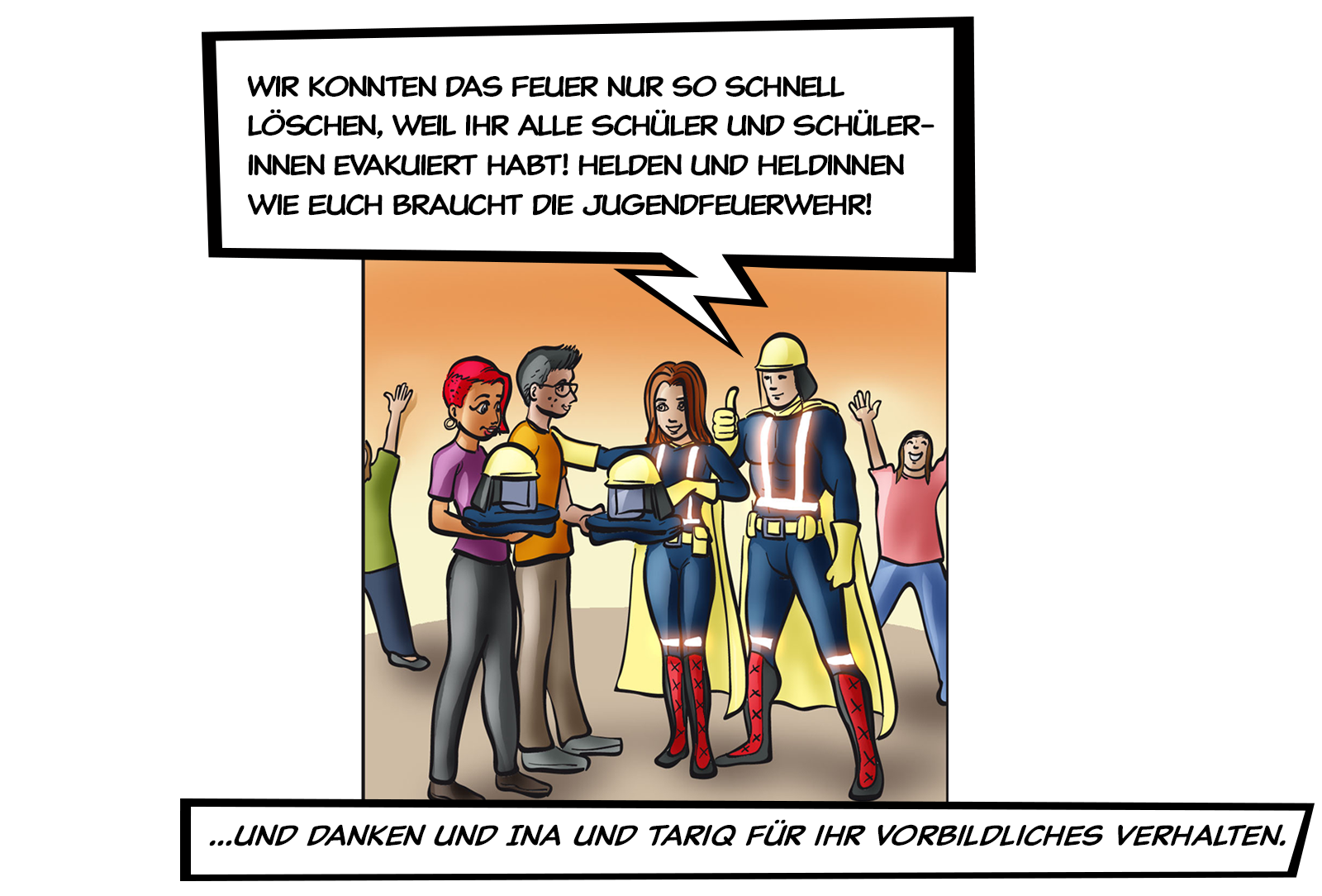 ... und danken und Ina und Tariq für ihr vorbildliches Verhalten.